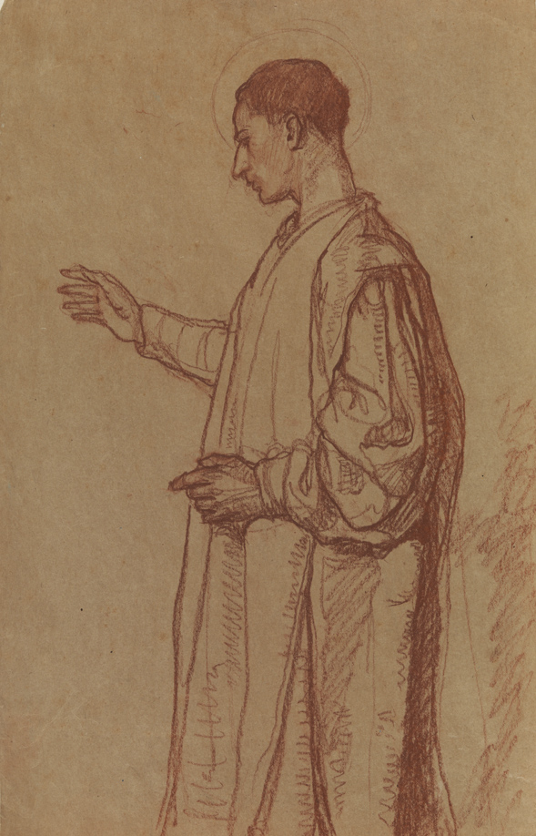 [A holy man with a halo]