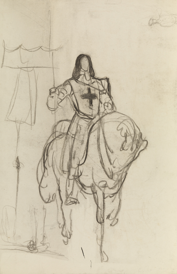 Philadelphia Pageant, [study for a knight on horseback]