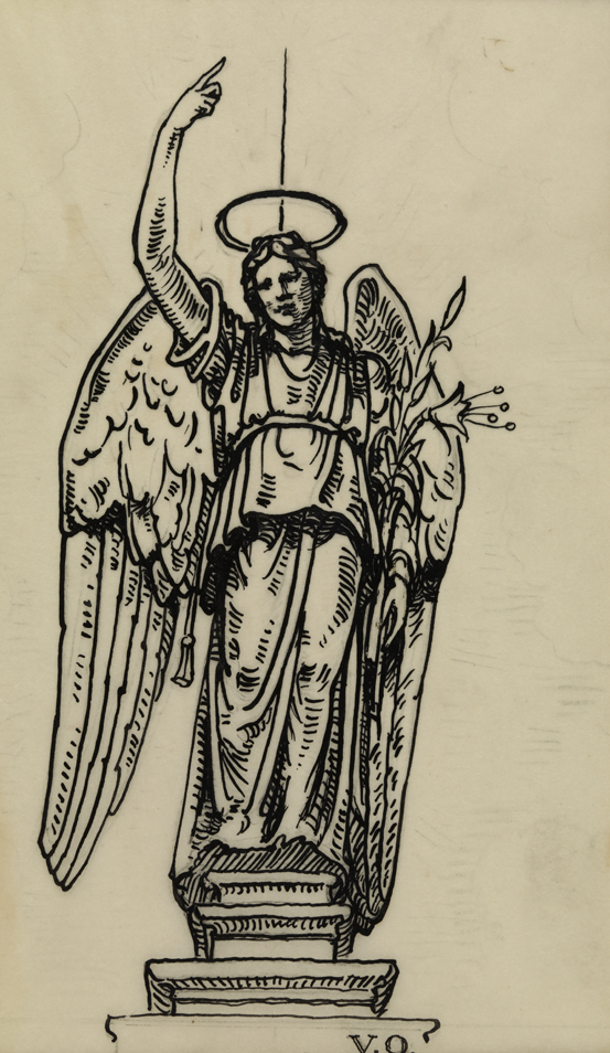Samuel F.B. Morse, [study of Angel on title page]