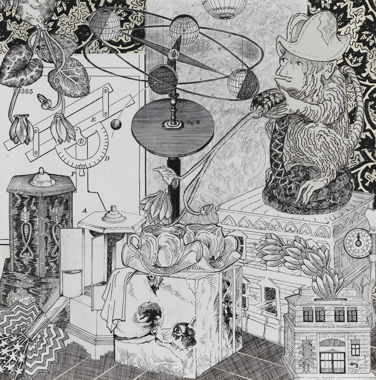 Collage study for Majolica Tea