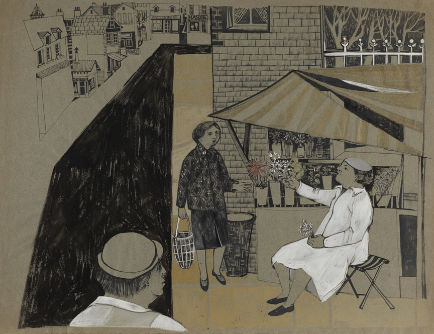 Untitled [Flower seller]