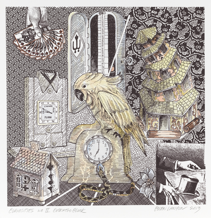 Curiosities WC II Bird Cockatoo Clock