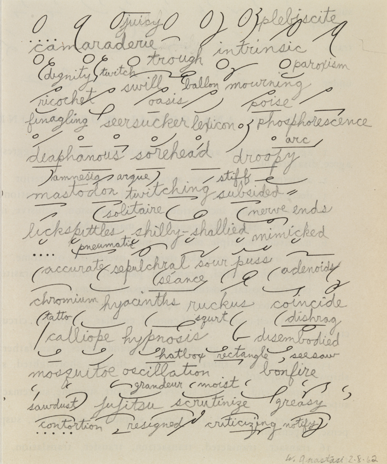 Word Drawing Over Short Hand Practice Page