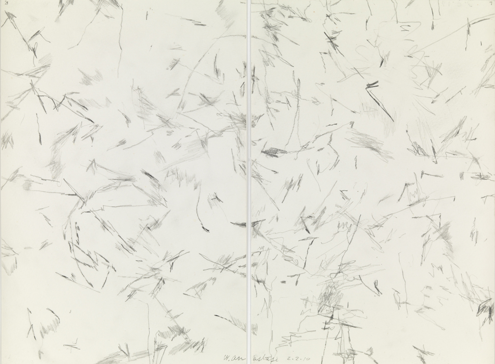 Untitled Diptych (Walking Drawing)