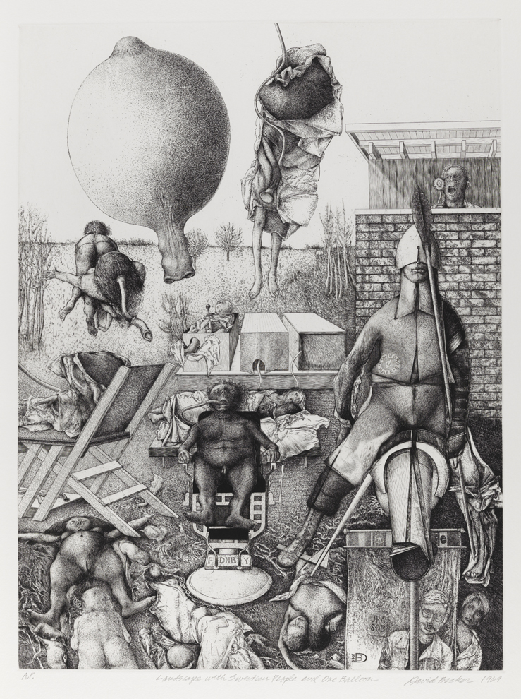 Landscape With Seventeen People And One Balloon