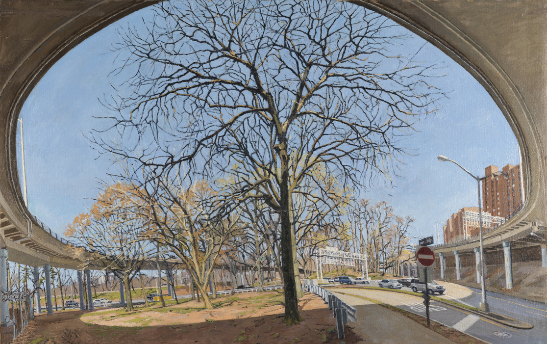 Under a U-Turn on the Ramp from the George Washington Bridge to Rte. 9A North