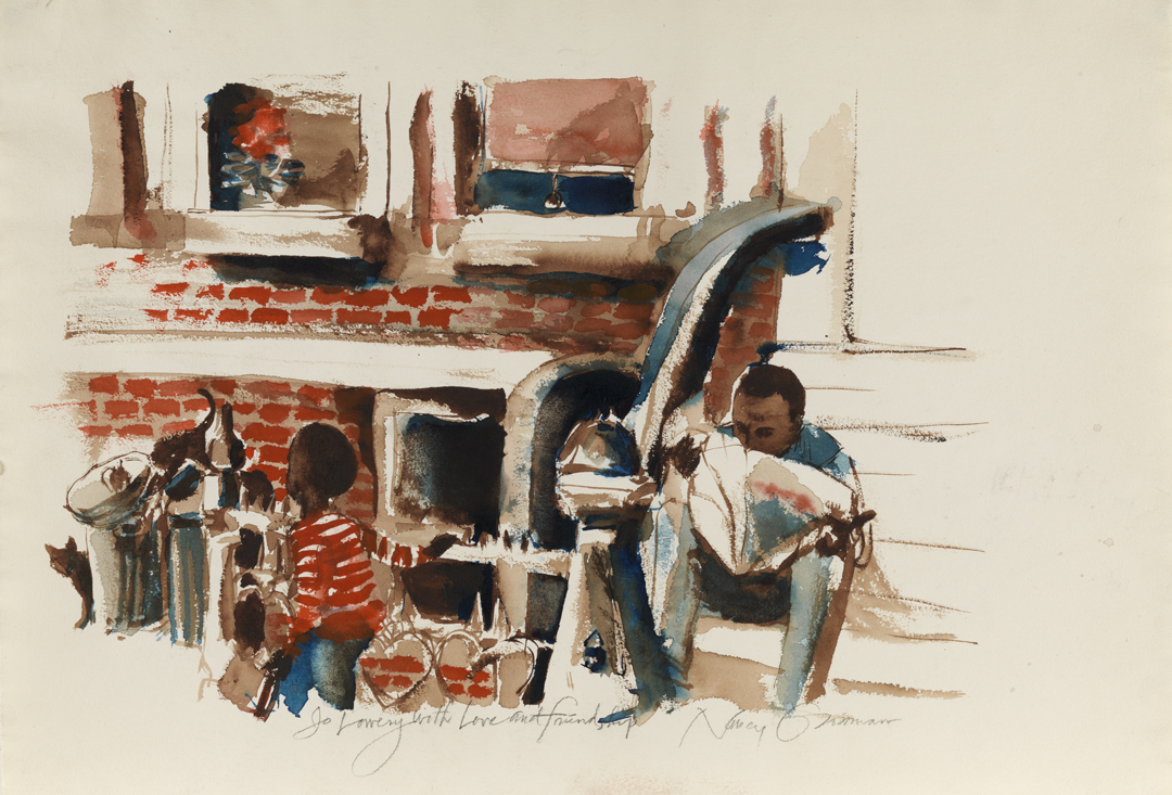 Untitled (Street scene with stoop)