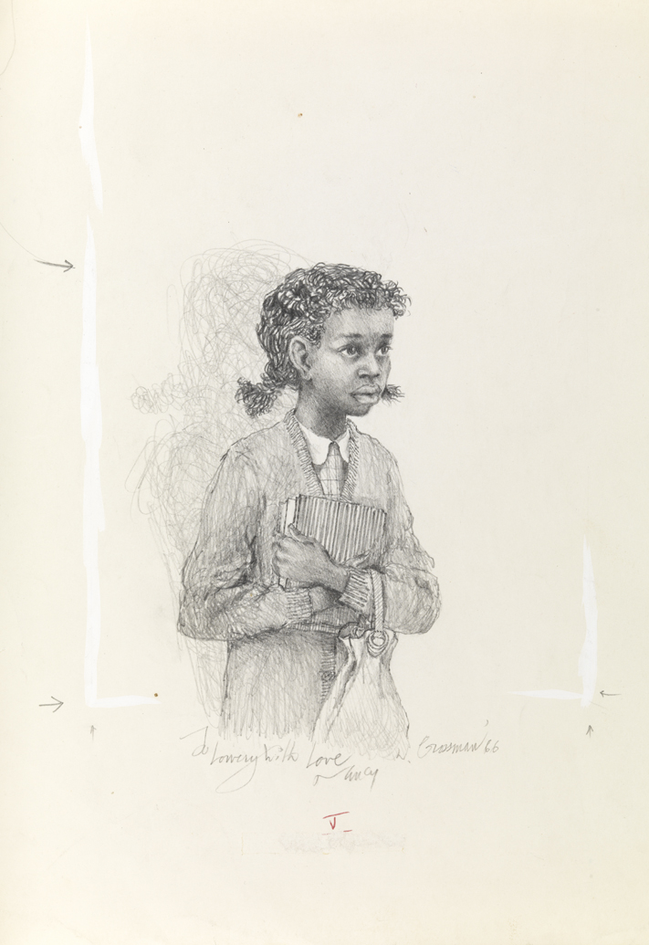 Untitled (Little girl with school book)