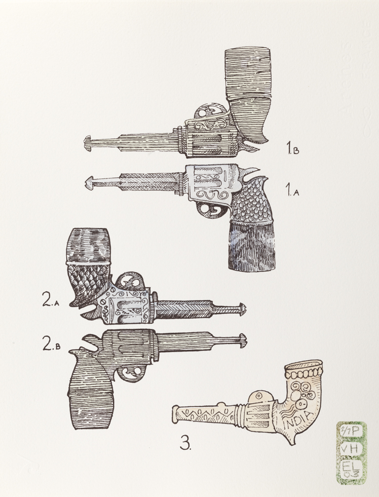 Plate H, Volume I, Book V, Smoking Guns, from Index: The Objects of My Obsession
