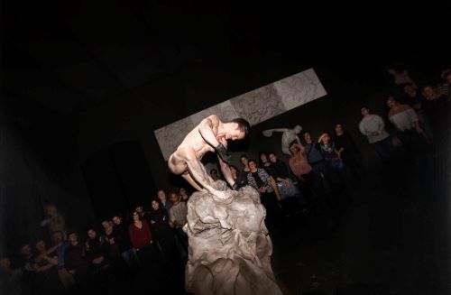 Performance photograph from "Becoming an Image", December 2, 2016