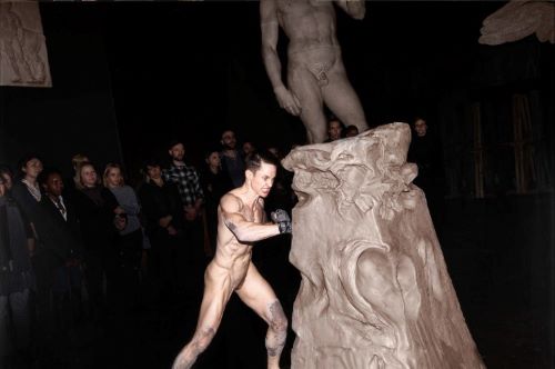 Performance photograph from "Becoming an Image", December 2, 2016