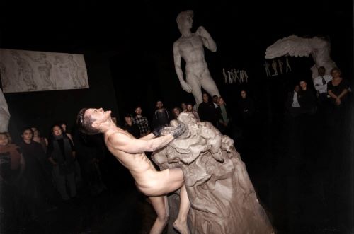 Performance photograph from "Becoming an Image", December 2, 2016