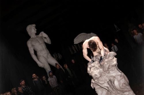 Performance photograph from "Becoming an Image", December 2, 2016