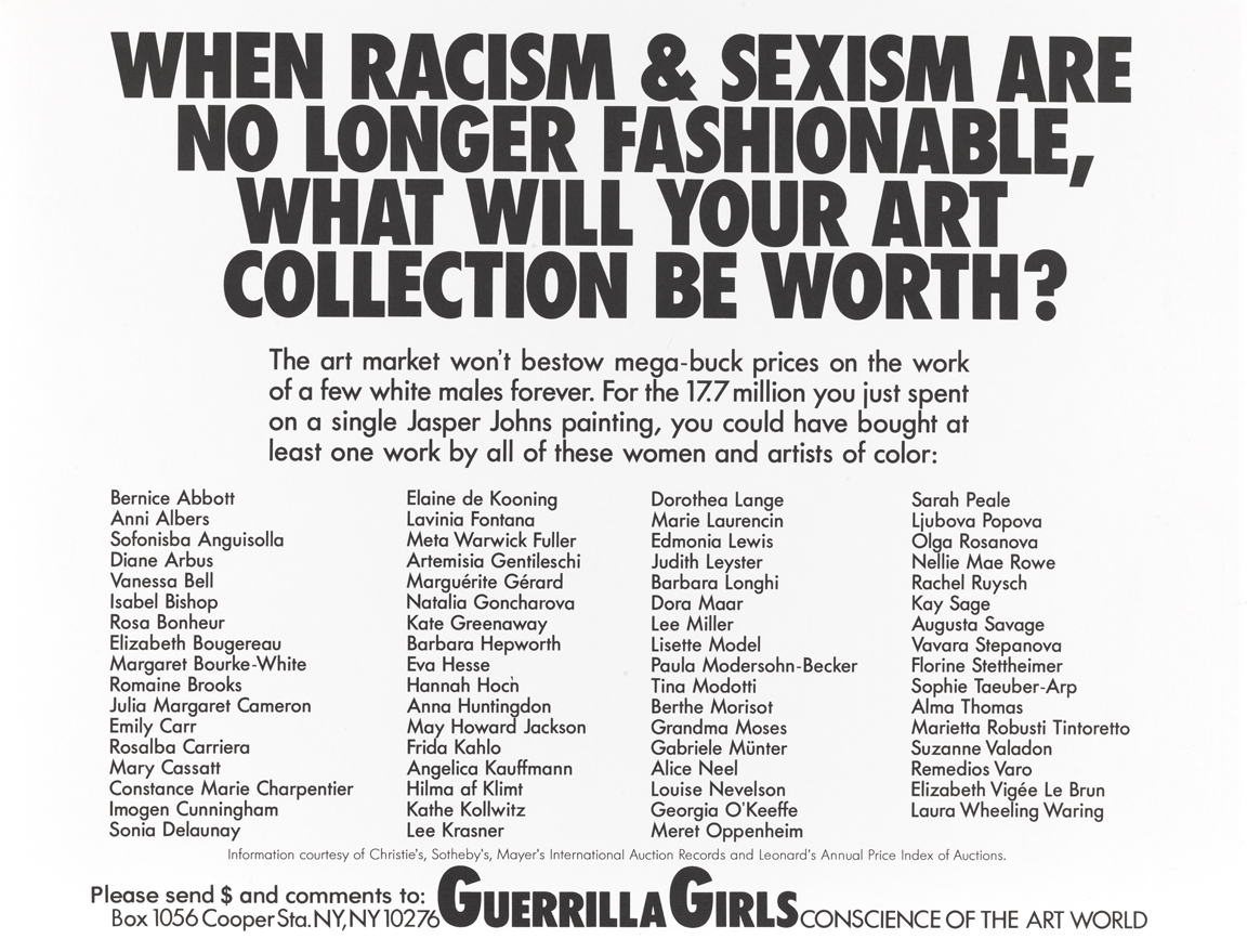 When Racism and Sexism are No Longer Fashionable, How Much Will Your Art Collection Be Worth?