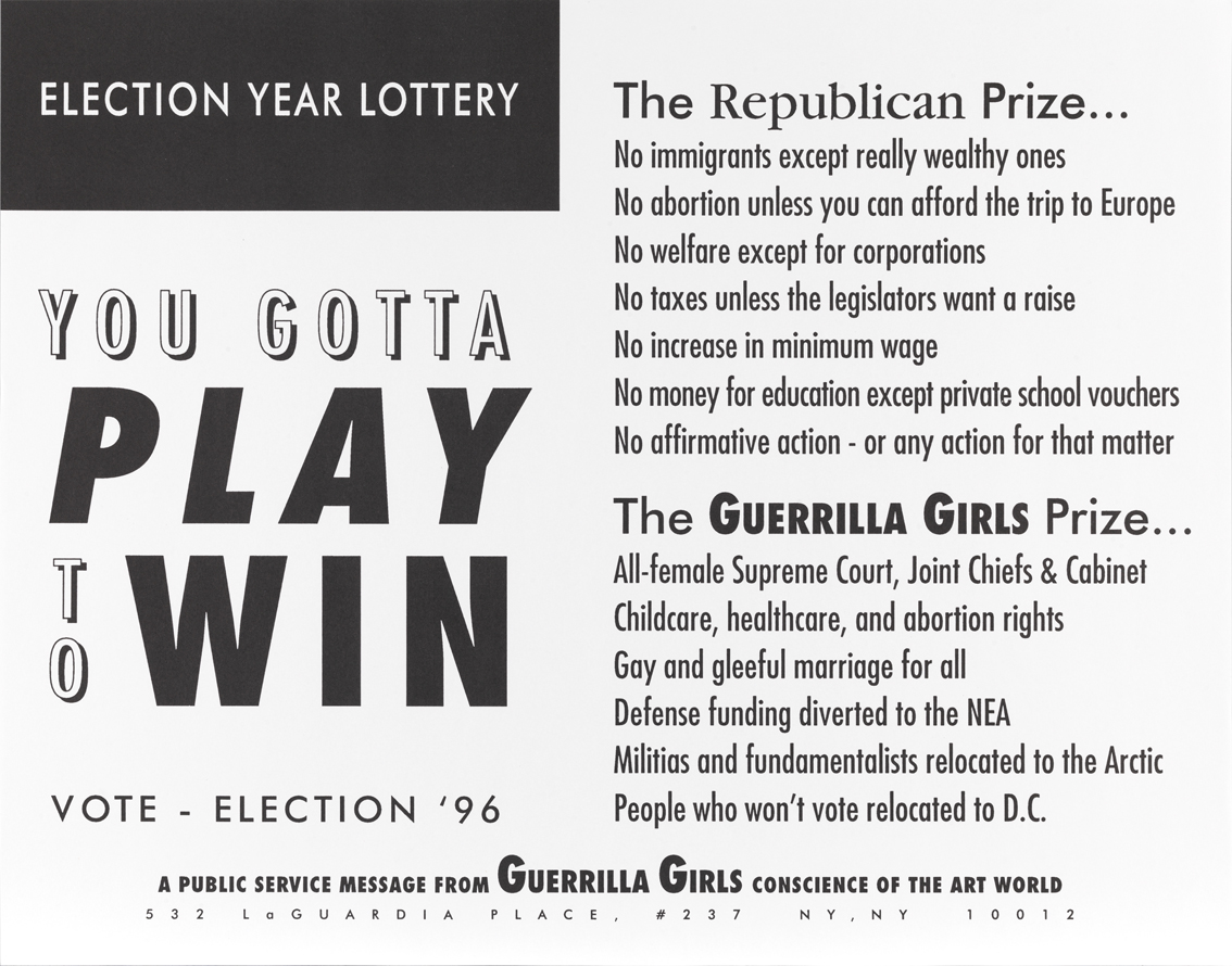 Election Year Lottery. You Gotta Play to Win