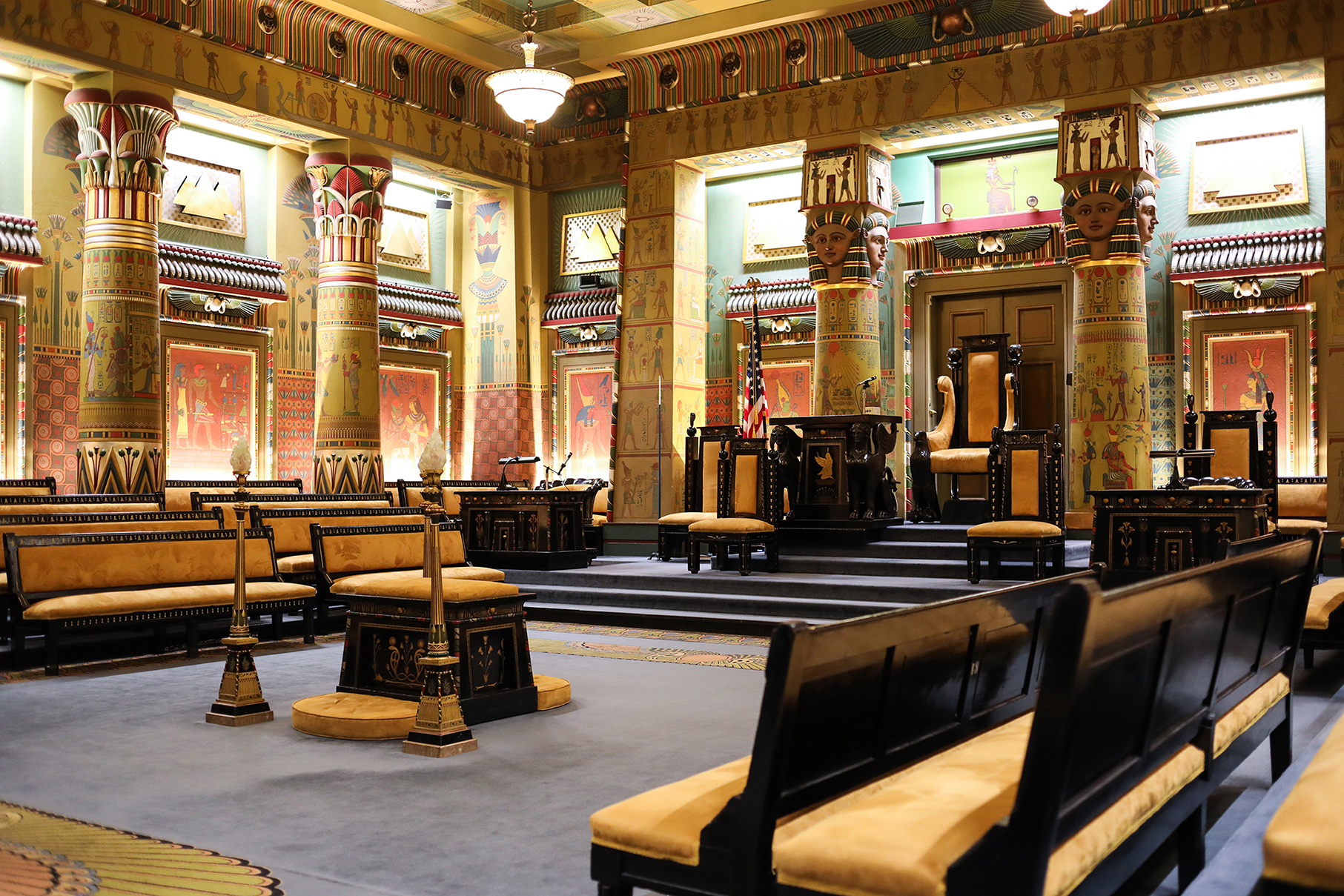 Photo of the Egyptian Hall in The Masonic Temple