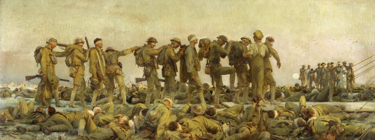 John Singer Sargent (1856–1925), &quot;Gassed&quot;, (1919). Oil on canvas, 90 &frac12; × 240 inches. Courtesy of IWM (Imperial War Museums), London. | Image: ©IWM Imperial War Museums