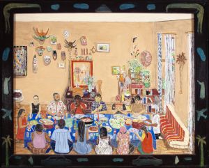 A Farwell Feast… painting by Willie Birch, 1988