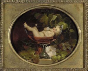Cupid in Wine Glass, Abraham Woodside, n.d.