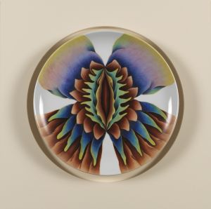 Untitled [(test plate) from the Dinner Party, 1976] Judy Chicago.Art by Women Collection, Gift of Linda Lee Alter