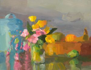 Christine Lafuente, Periwinkle and Yellow Trumpets