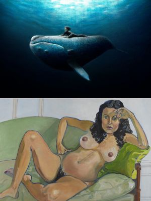 Still from the File Whale Rider with Alice Neel, (1900-1984) Claudia Bach Pregnant, 1975