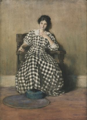 Hilda Belcher (American, 1881–1963),The Checkered Dress (Portrait of O'Keeffe), 1907
