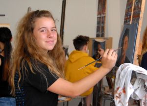 Summer Academy student painting