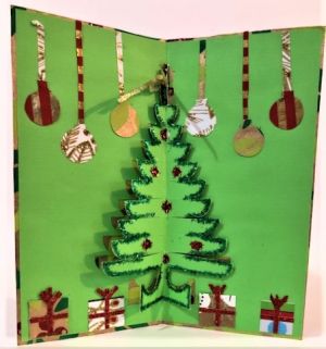 winter tree postcard