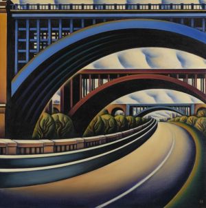 Harlem River Bridges II by Bascove