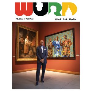 WURD radio station logo above photo of Eric Pryor with text reading 96.1 FM | 900AM Black. Talk. Media.