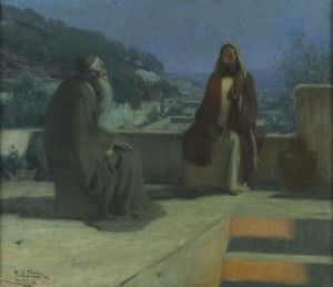 "Nicodemus" by Henry O. Tanner, oil on canvas