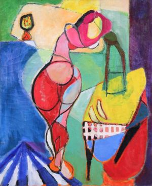 Peter Miller's painting Abstract Figure and Tabletop Still Life