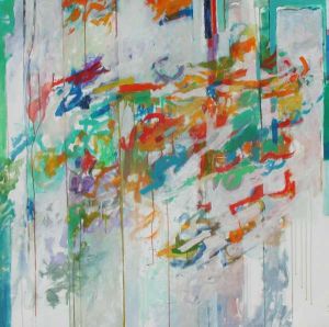 Kassem Amoudi, First Love, acrylic on canvas.