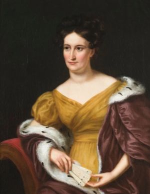 Sarah Miriam Peale's painting of Untitled [Woman in a Gold Dress]