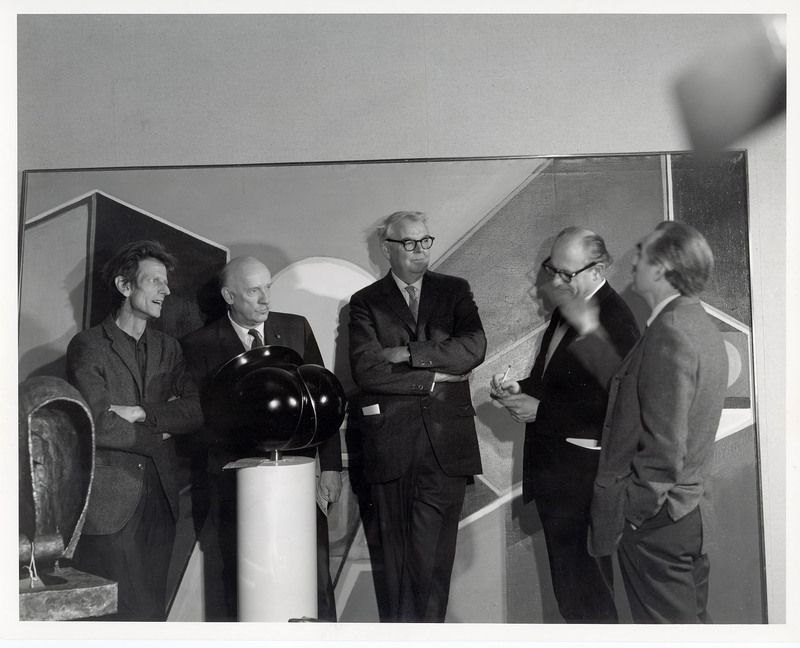 1968 Annual Exhibition jury (L-R: David Hare, Theodore Roszak, [Unidentified Person], Will Barnet,Arthur Osver)