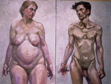 Adam and Eve, 2006, oil on canvas, 40 x 60 in. 