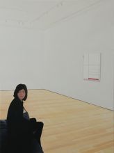 Bodu Yang, In the Museum I, 2012, oil on canvas, 48 x 36 in.