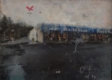 Catherine Mulligan, Highway Furniture Store, 2013, oil on paper, 11 x 14 1/2 in.