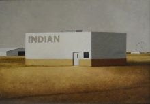 Ted Walsh, Indian Building, 2014, oil on panel, 34 x 49 in.
