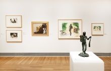 Installation view of Dive Deep: Eric Fischl and the Process of Painting, 2012