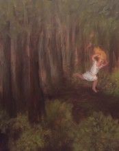 Jenny Kanzler, The Woods, 2014, oil on panel, 10 x 8 in.