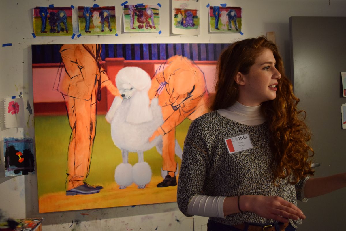 Claire Huber in the studio.