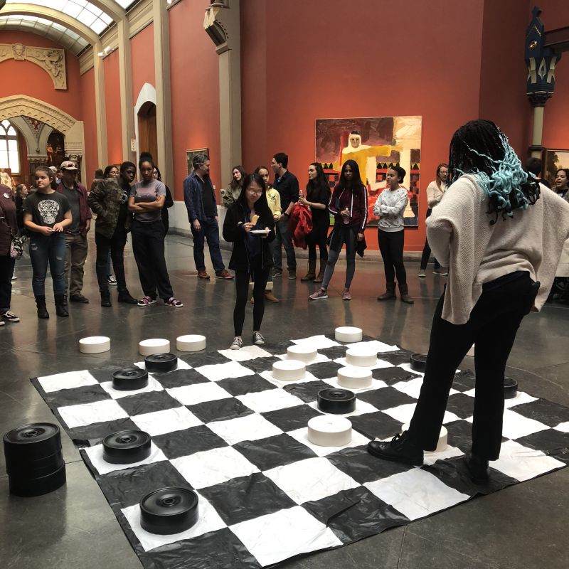 Members of PAFA's Youth Council at the exhibition's opening reception.