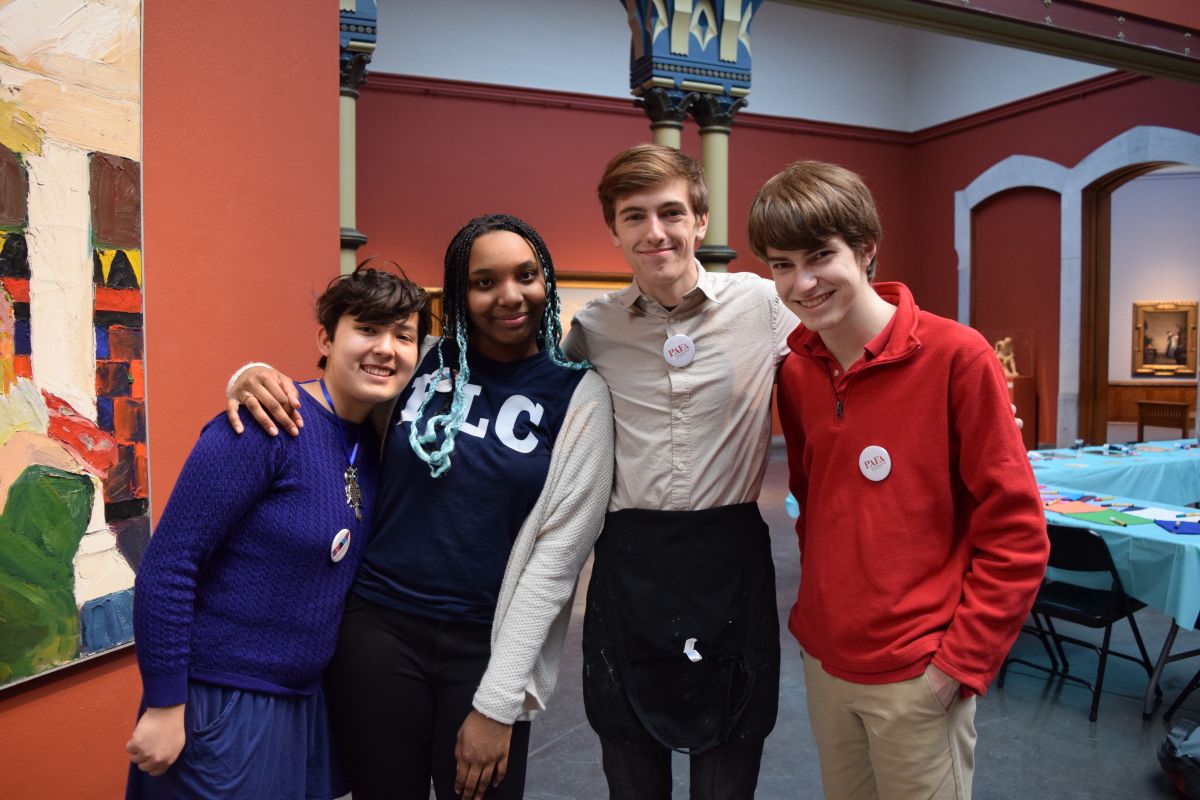 Members of PAFA's Youth Council at the exhibition's opening reception.