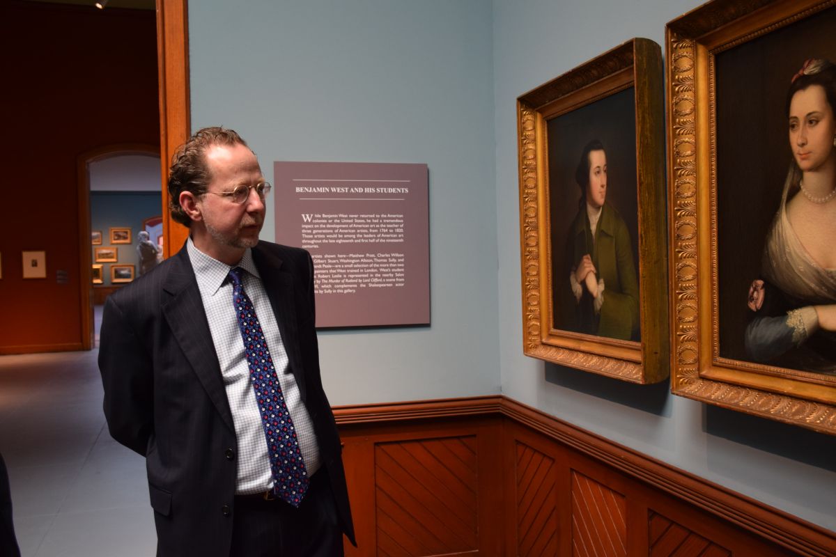 David Brigham, CEO and President of PAFA, visits the galleries