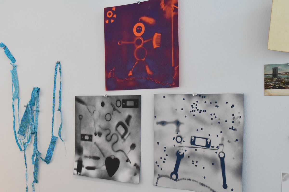 Example of Suzanne Morgan's work in her PAFA studio