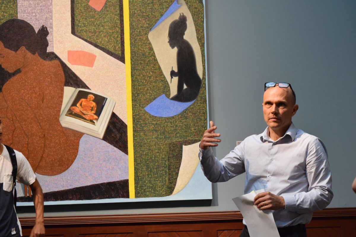 School of Fine Arts Dean Clint Jukkala discusses the work in PAFA's museum galleries.