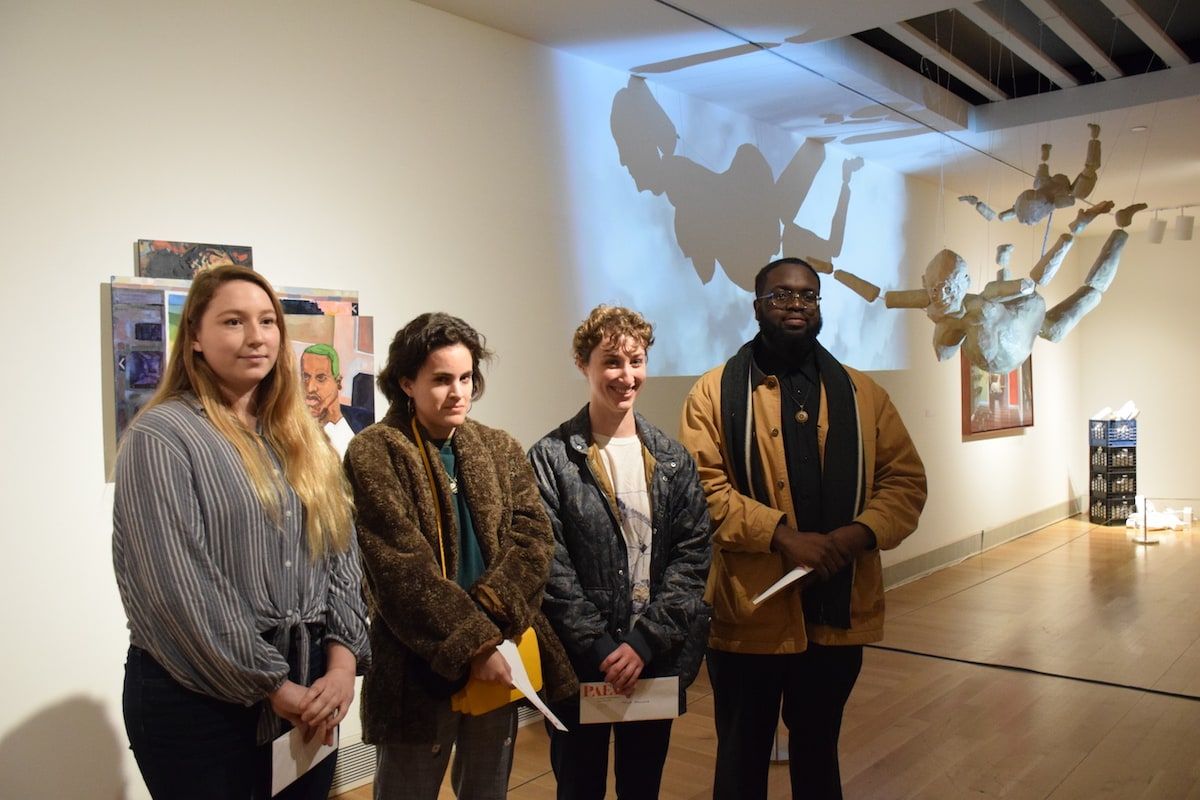 Crosscurrents Prize Recipients (L-R): Ariana Cadasdo,  Maria Agudeo, Halle Ballard, Mark Fleuridor.