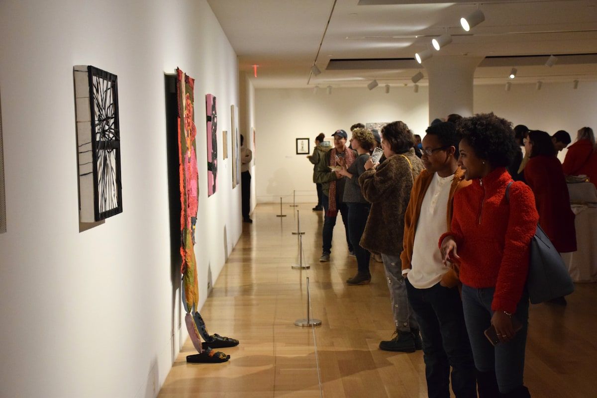 Opening reception for the "Crosscurrents" exhibition and scholarship competition.